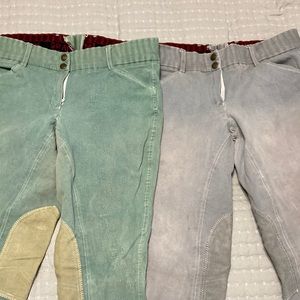 Grand Prix size 32 blue and green breeches